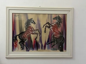 Quadro Meraviglioso Sage Vernis - Cavalli - Foto 1 di 4