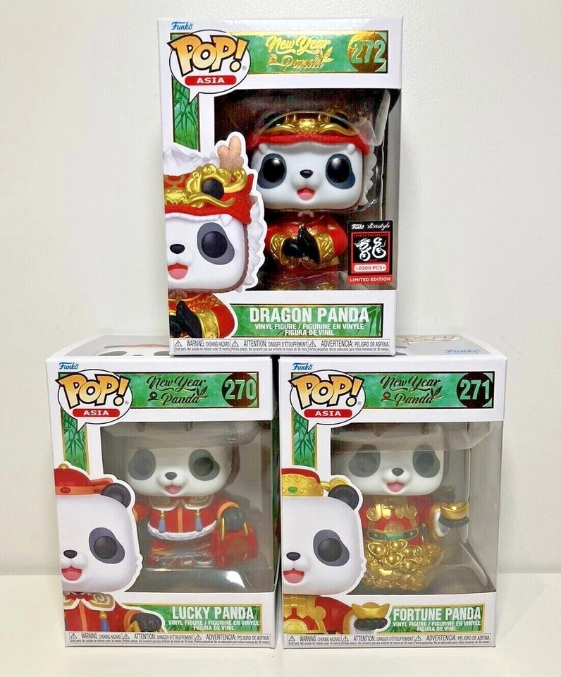 Near Year Panda #270 271 272 Funko Fortune Lucky Dragon Panda Pop Asia Exclusive - Image 1 of 1