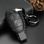 For Mercedes-Benz Car Key Silicone Rubber Soft Carbon Fiber Pattern Case Cover