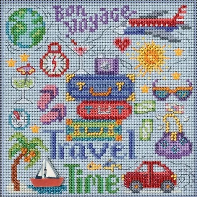 Mill Hill 2023 Spring Series Beaded Cross Stitch Kit ~ Travel Time  ~ - Image 1 of 2