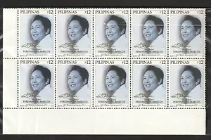 2017 Philippines President Ferdinand Marcos in Block/10 mint NH - Picture 1 of 2