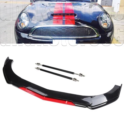 Front Bumper Red Lip Splitter For Mini Mini R52 R53 R56 R57 F55 F56 F57 Cooper S - image 1 of 4