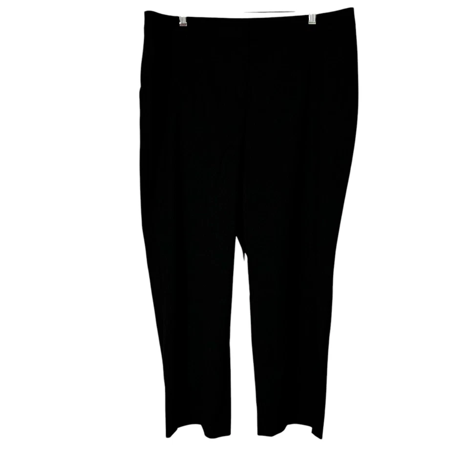 Pantalón recto Lafayette 148 para mujer talla 16 negro carretilla lana virgen Foto 1 de 4