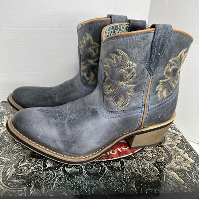 Botines de vaquero Laredo Sapphrye punta redonda para mujer botas de vestir azules 51026 talla 8M Foto 1 de 4