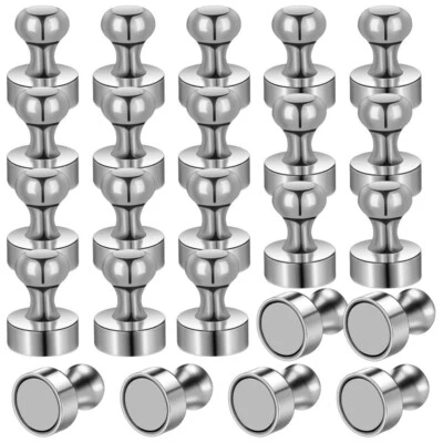 DDDONE 12/24X Strong Pin Magnets Fridge Whiteboard Noticeboard Metal Neodymium Magnets