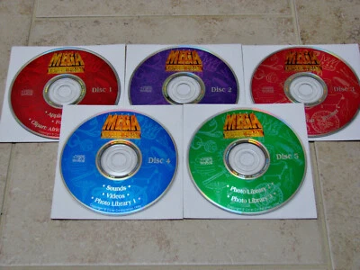 Corel Mega Gallery 110K DRM-Free Images Fonts & Audio 5 disk set (PC CD, 1997) - Image 1 of 4