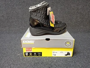 NEW Khombu Molly Fur Lined Winter Boot Black Water Proof Women's 7W (SS8) - Picture 1 of 6