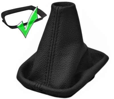 VOLVO V50 S40 C30  2004-2012  Cuffia Leva del Cambio + Base  Vera Pelle  Nero - Image 1 of 4