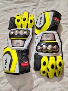 DUCATI Motorcycle Biker Leather Riding Gloves Racing Motorbike Leather Gloves CE - Picture 1 of 3