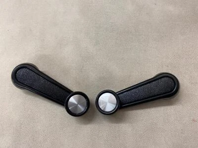 1992 Toyota Pickup Manual Window Crank Handles Black Chrome Set of 2 Aftermarket - Image 1 of 4