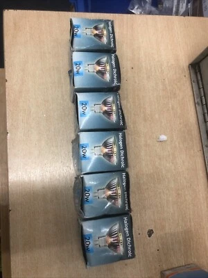 5x Crompton 20W Dichroic MR16 GU5.3 Halogen Dichroic Spot Light Bulb Warm White - Image 1 of 4