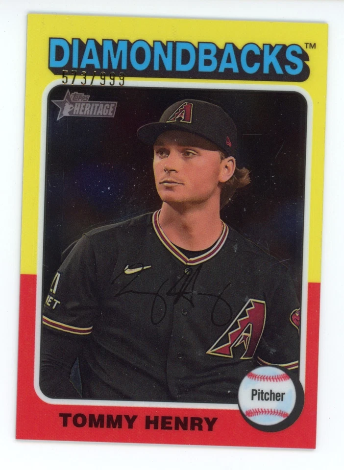 2024 TOPPS HERITAGE CHROME  REFRACTOR TOMMY HENRY 573/999 #90 - Image 1 of 1