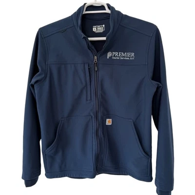 Carhartt Jacket Mens Medium Blue Softshell Modern Fit Chest Pocket Workwear - Image 1 of 4