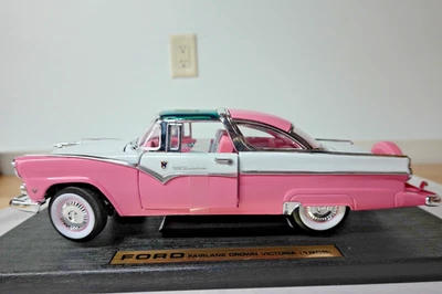 Yat Ming 92138 1955 Pink Ford Fairlane Crown Victoria Road Legends  1:18 Scale - Image 1 of 4