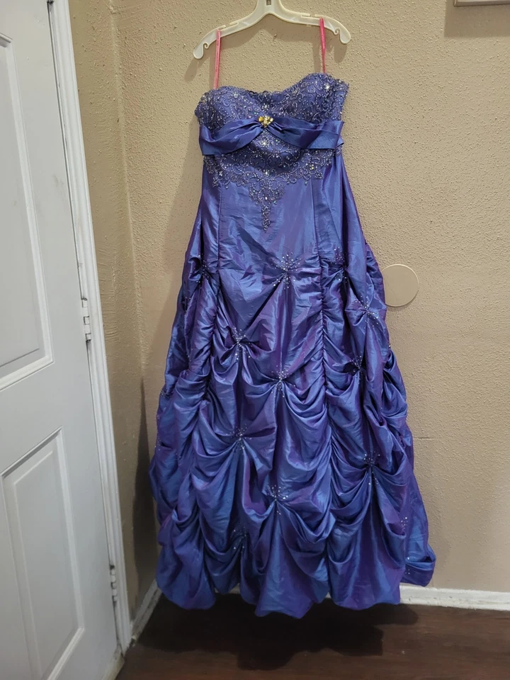 Flirt By Maggie Sottero Purple Beads &Sequines  Dress,Size 22. - Image 1 of 4