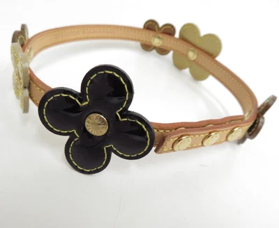 Auténtico brazalete Louis Vuitton de cuero con monograma flor de Vernis F#45893 Foto 1 de 4