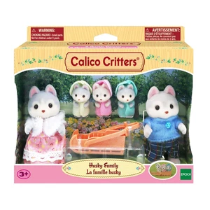 Set Figurine Famiglia Calico Critters Husky NUOVE IN MAGAZZINO - Foto 1 di 2