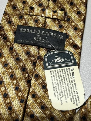 New Charleston Tie Rack London MADE IN ITALY TIE 100% Silk Necktie - Image 1 of 4