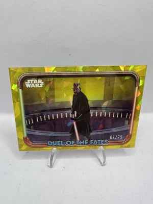 Darth Maul Upper Hand 2024 Topps Sapphire YELLOW /75 Duel of the Fates #DF-11 - Image 1 of 2