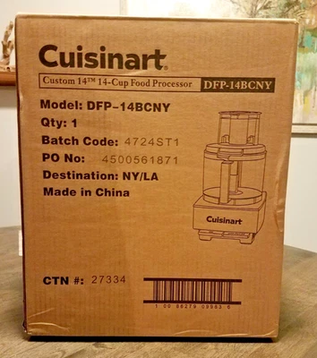 Cuisinart Food Processor 14-Cup Stainless Steel DFP-14BCNY  NEW Sealed in Box - Image 1 of 4