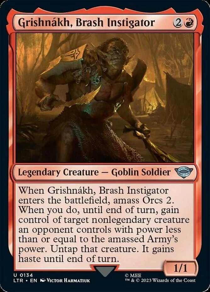 x1 Grishnakh, Brash Instigator - Lord of the Rings - NM - MTG - Image 1 of 1