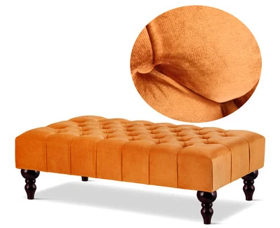 Fußhocker Alyana Stauraum Dunkelorange Ottomane wasserdicht flecken abriebfest * - Bild 1 von 3