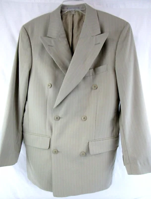 Abrigo deportivo chaqueta blazer de lana a rayas tostadas Bachrach para hombre 38R Canadá nuevo Foto 1 de 4