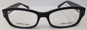 GIORGIO ARMANI GA890 BLACK 807 PLASTIC EYEGLASSES 51-16-135 ITALY NEW RX - Picture 1 of 4