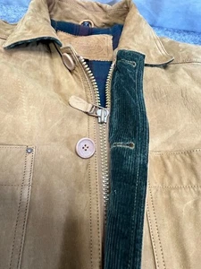 Vintage FieldMaster Rugged Outerwear Suede Leather Chore Coat Jacket Size M Tan - Bild 1 von 13