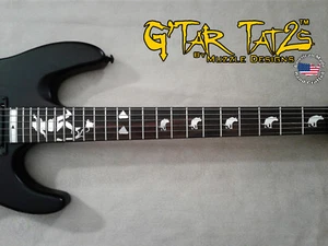 Incrustación de calcomanía adhesiva para sentadillas de perro - Aluminio para guitarra diestra 21-24 trastes - Imagen 1 de 2