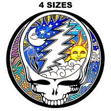 Grateful Dead Steal Your Face Stickers. Sunshine Decal 4 Sizes.
