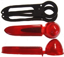 1942-1948  BUICK NEW RED STOP AND TURN SIGNAL TAIL LIGHT LENS & GASKETS - Image 1 of 3