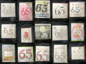 Biglietti 65° Compleanno - Scelta di 15 Disegni - Buon Compleanno, Grande Giorno, Amico - Foto 1 di 35