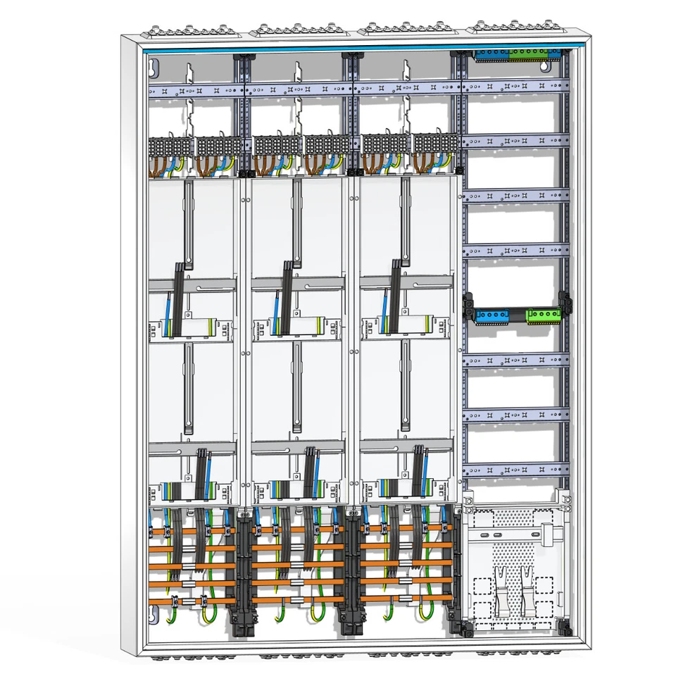 Hager Zählerschrank 6 Zähler Verteiler mit APZ 1400 mm ZB54S - Bild 1 von 1