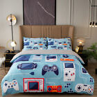 3D Game Machine Gamepad Blue Quilt Cover Set Duvet Cover Bedding Pillowcases