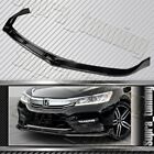 STP-Style For 2016-2017 Honda Accord 4DR Painted Black Front Bumper Spoiler Lip