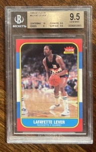 1986 FLEER BASKETBALL #63 FAT LEVER BGS 9.5 GEM MINT WITH 10 PRISTINE CENTER ~~ - Picture 1 of 2