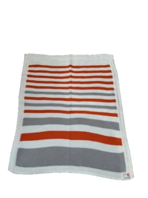 NATURES PUREST Natures reinste gestreifte Strickkinderwagendecke