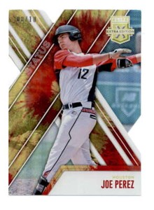 JOE PEREZ 2017 ELITE EXTRA EDITION #53 DIE-CUT STATUS YELLOW RED #08/10 BD7435