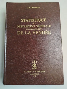 Cavoleau STATISTIQUE Departement de la VENDEE Livre 1978 VILLES Topographie YH4 - Picture 1 of 12