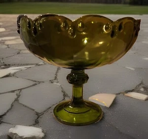 Antique Emerald Green Glass Candy Dish Great Quality - Picture 1 of 5