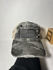 Camo American Flag Adjustable Hat Trucker Cap Mesh Back