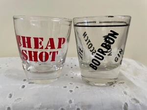Paar Party Alltag Barkeeper Schussbrille GÜNSTIG SCHUSS und abwechslungsreiche ALKOHOL Namen - Bild 1 von 2
