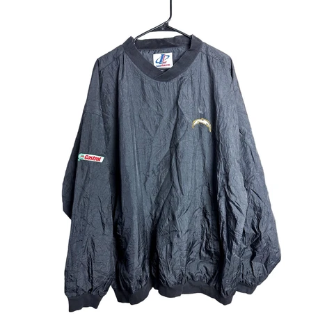Vintage Logo Athletic Los Angeles Chargers Black Pullover Windbreaker Sweatshirt Cover