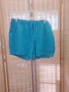 Cato Womens Shorts Plus Size 18W 20W Light Blue Pull On Drawstring Pockets - Picture 1 of 12