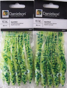 20 paquetes de 10 Danielson SQDT-37 Salmon Fishing Hoochie 4.5 pulgadas Señuelo Calamar Cebo - Imagen 1 de 1