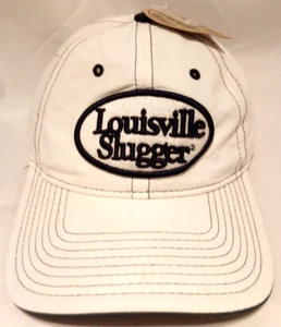 Louisville Slugger Hillerich & Bradsby Correa Ajustable Trasera BLANCO SOMBRERO GORRA Logo - Imagen 1 de 8