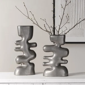 Uttermost Free Flowing Nickel Vases Set of 2 - 18145 - Picture 1 of 1