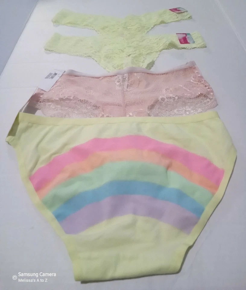 Lot of 4 NWT Xhilaration Lace Thongs & Bikini Brief S ( 3 - 5) - Image 1 of 4