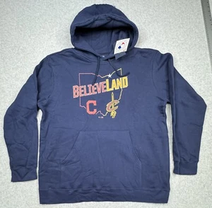 Cleveland Guardians Cavaliers Believeland Hoodie Fanatics MLB NBA Men’s Size 2XL - Picture 1 of 9